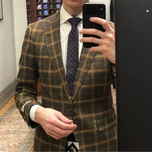Brown/Tan Plaid Giovanni Testi Suit 34S